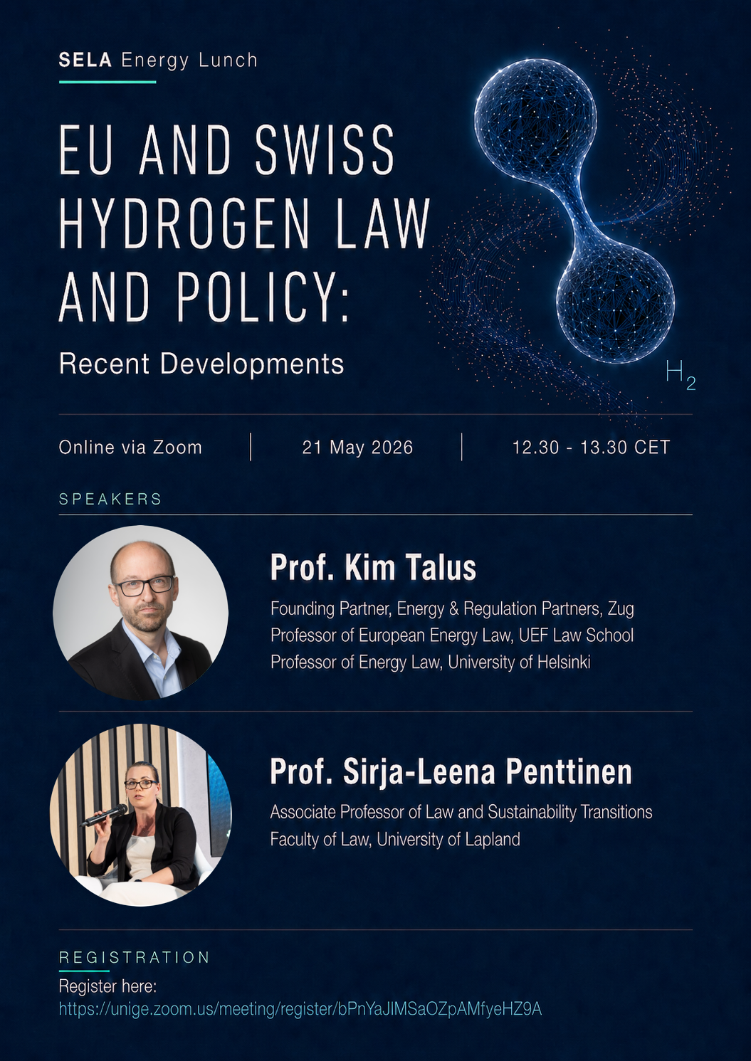 ENERGY LUNCH / SELA Webinar: EU and Swiss Hydrogen Law and Policy – Recent Developments